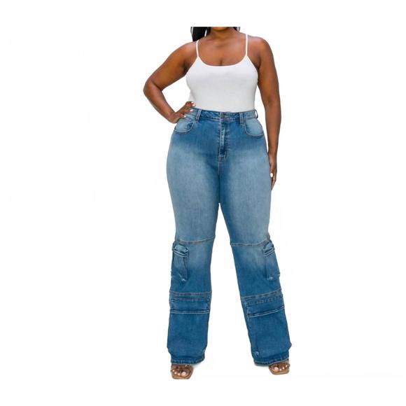 Map Denim THE M.A.P. JEANS | Jeans | New The Map Jeans Wide Leg Cargo Jeans Plus ...